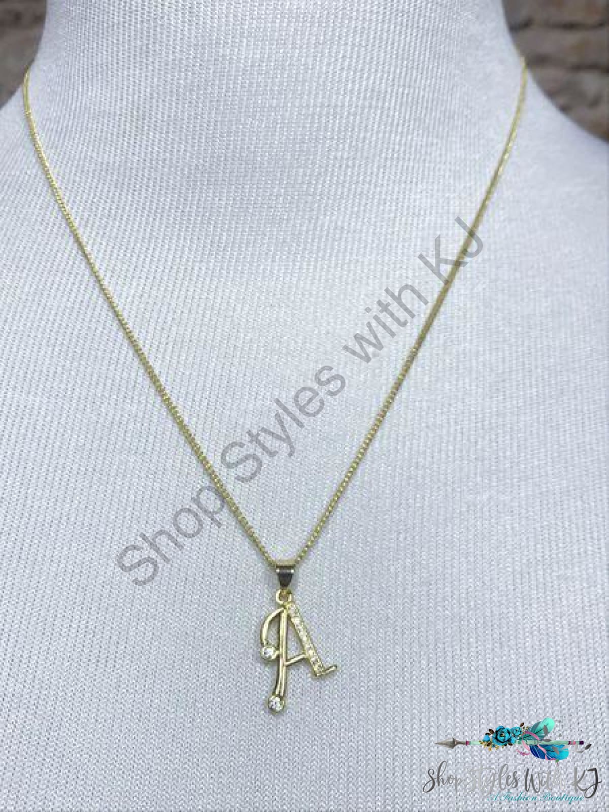 Initial Alphabet Necklace 18K Gold Plated A-Z Necklace