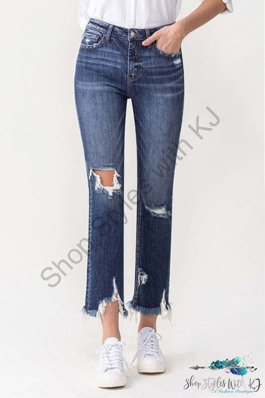 Jackie High Rise Crop Straight Leg Jeans Medium / 24 Pants