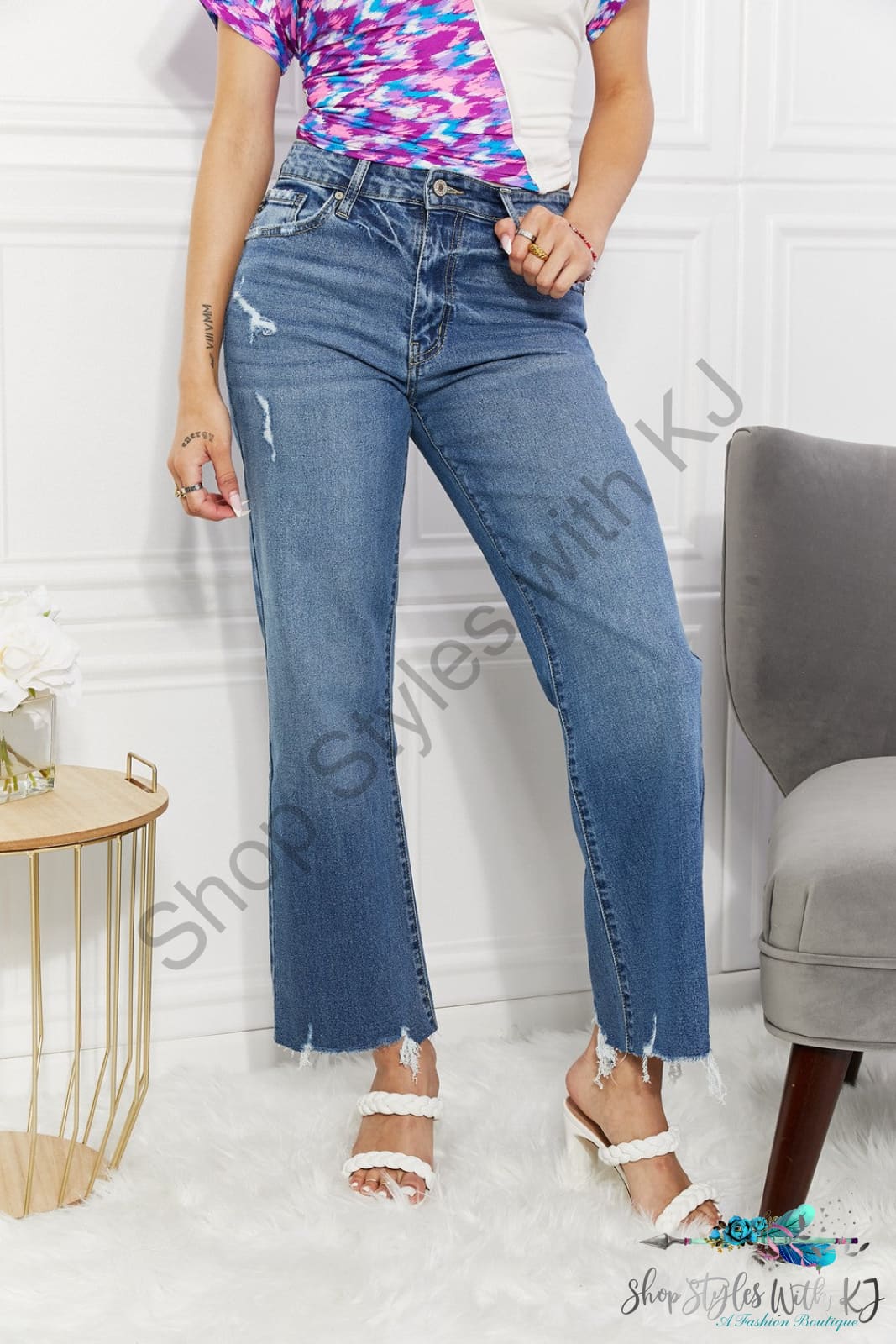 Kancan Melanie Crop Wide Leg Jeans Medium / 0 Pants