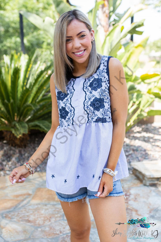 Made With Love Embroidered Top Summer Sendoff