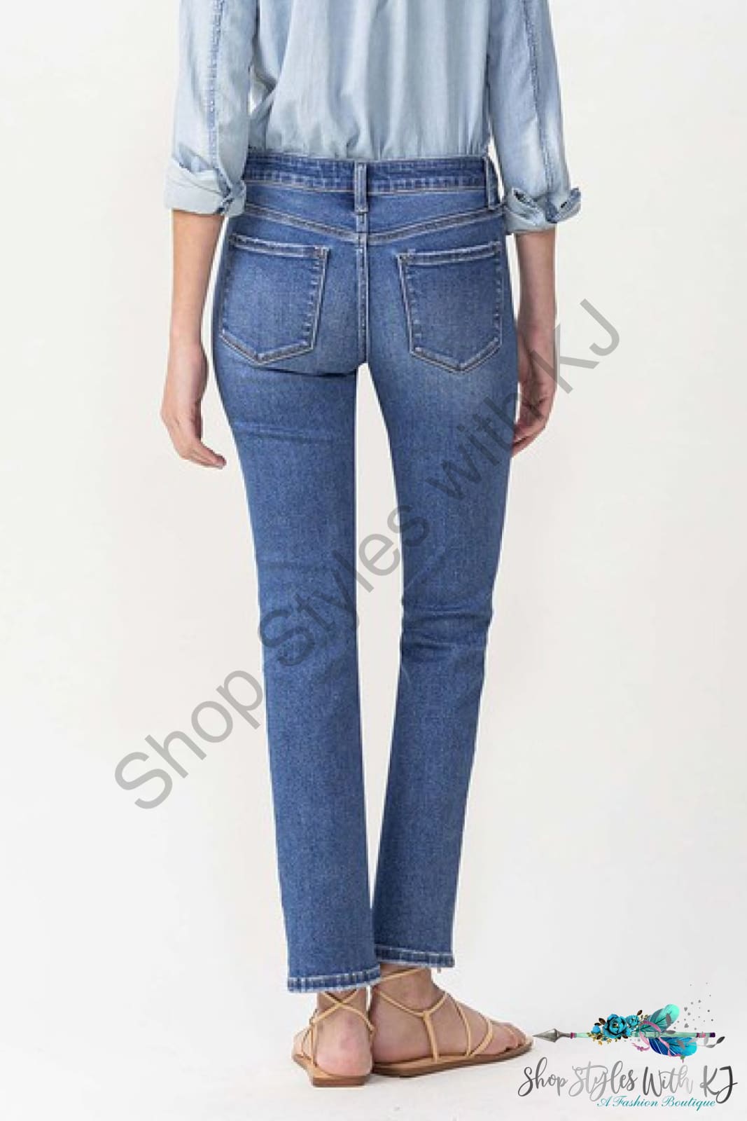 Maggie Midrise Slim Ankle Straight Jeans Pants