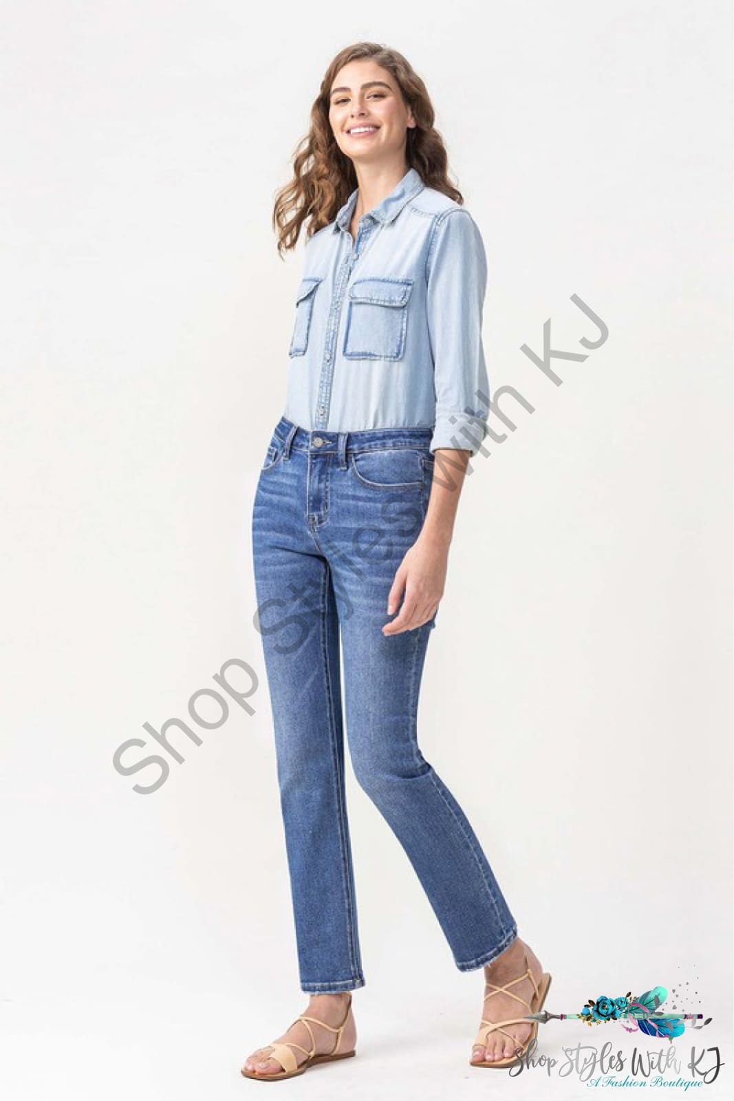Maggie Midrise Slim Ankle Straight Jeans Pants