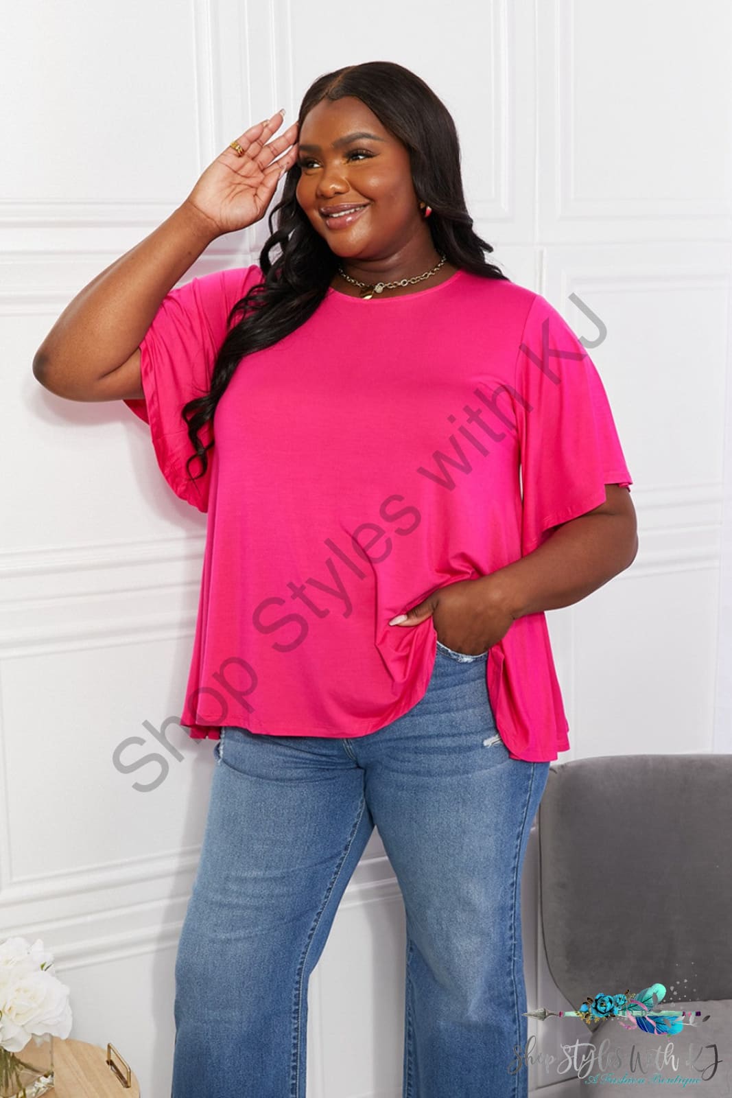More Than Words Flutter Sleeve Top Shirts & Tops