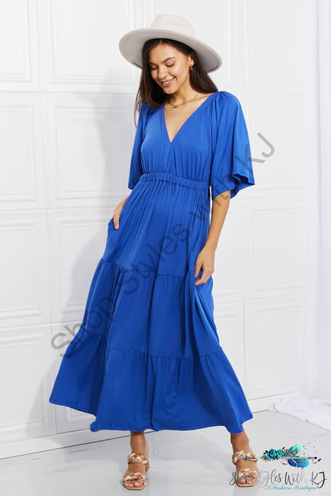 My Muse Flare Sleeve Tiered Maxi Dress Dresses