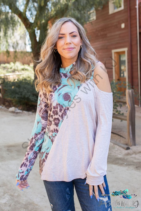 Naturally Divided Long Sleeve Top Lastcall