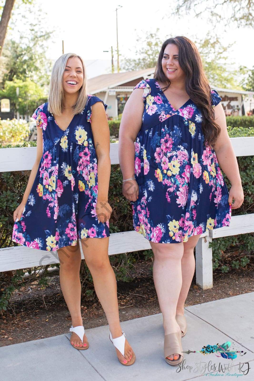 Navy Blooms Summer Dress Springintospring