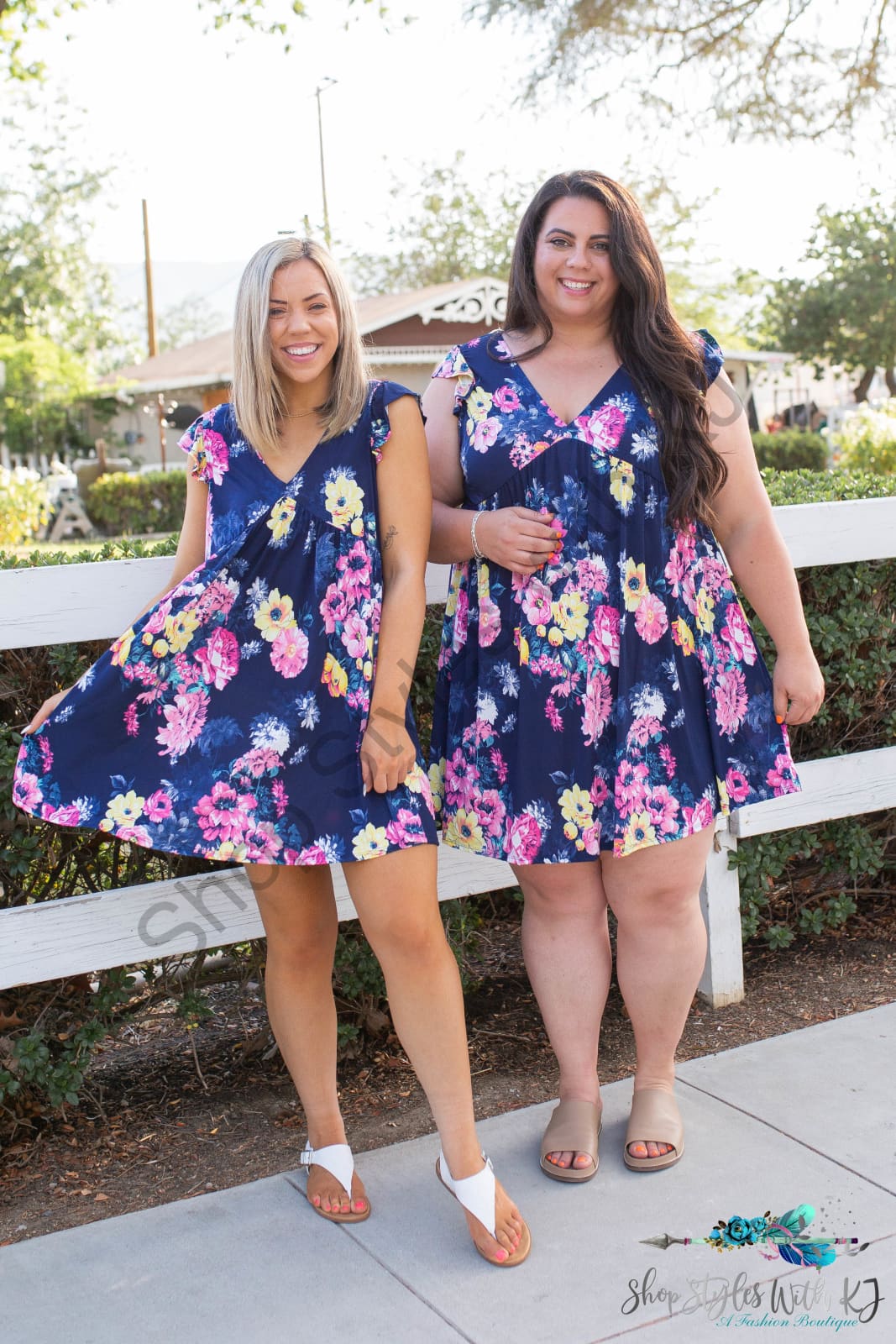 Navy Blooms Summer Dress Springintospring