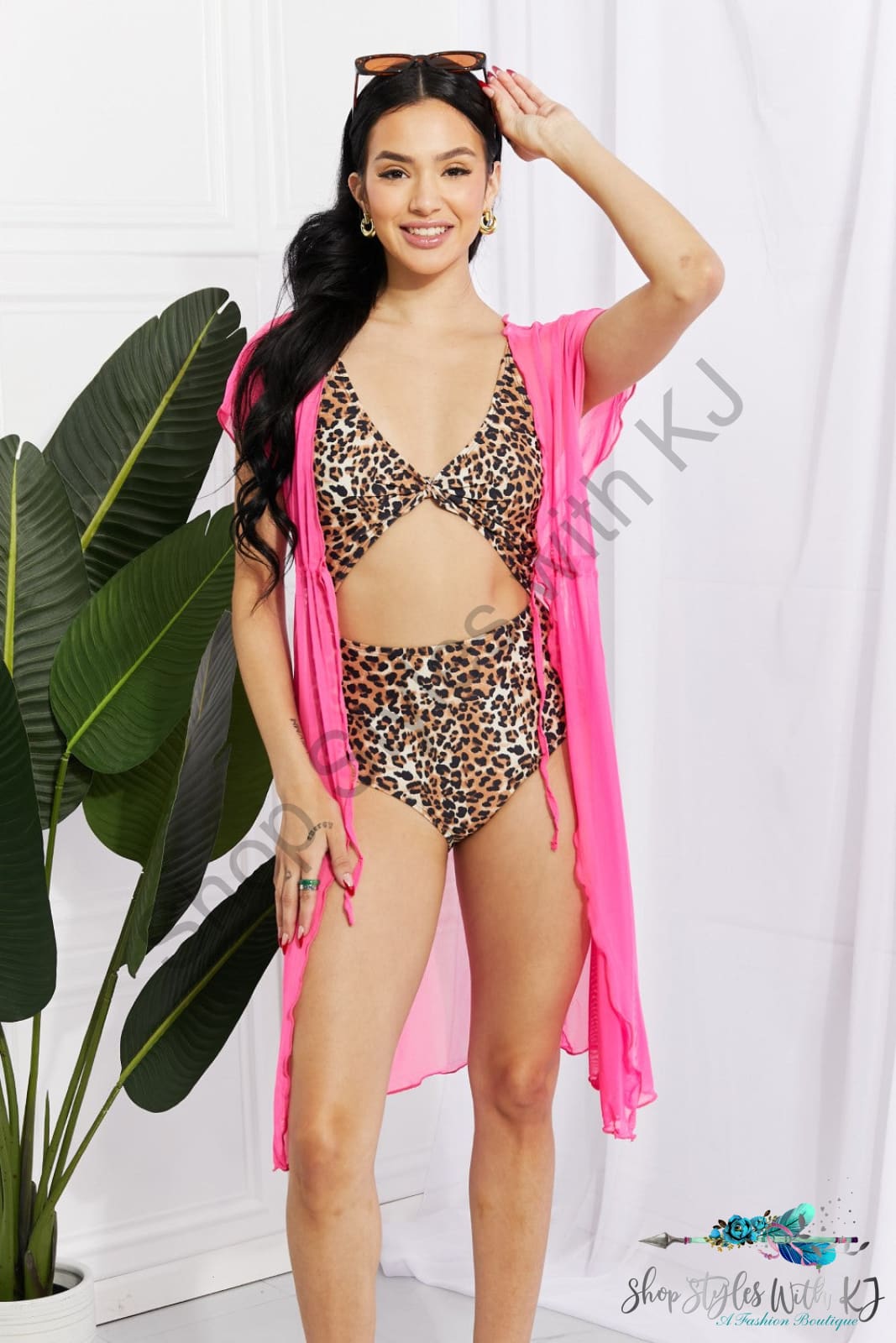 Pool Day Mesh Tie-Front Cover-Up Beach Cover-Ups