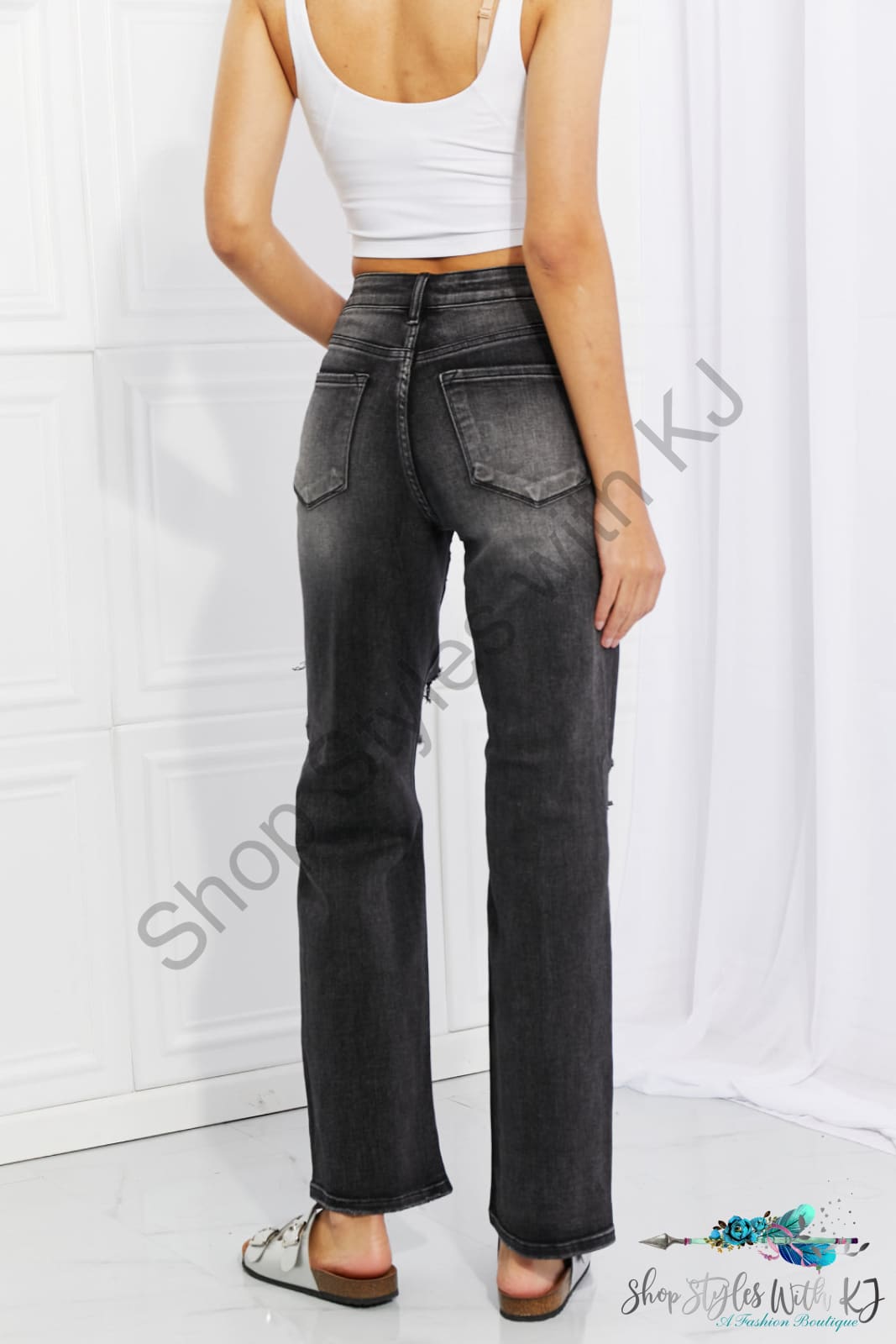 Risen Lois Distressed Loose Fit Jeans Pants
