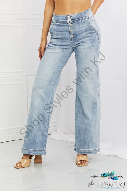 Risen Luisa Wide Flare Jeans Light / 1(25) Pants