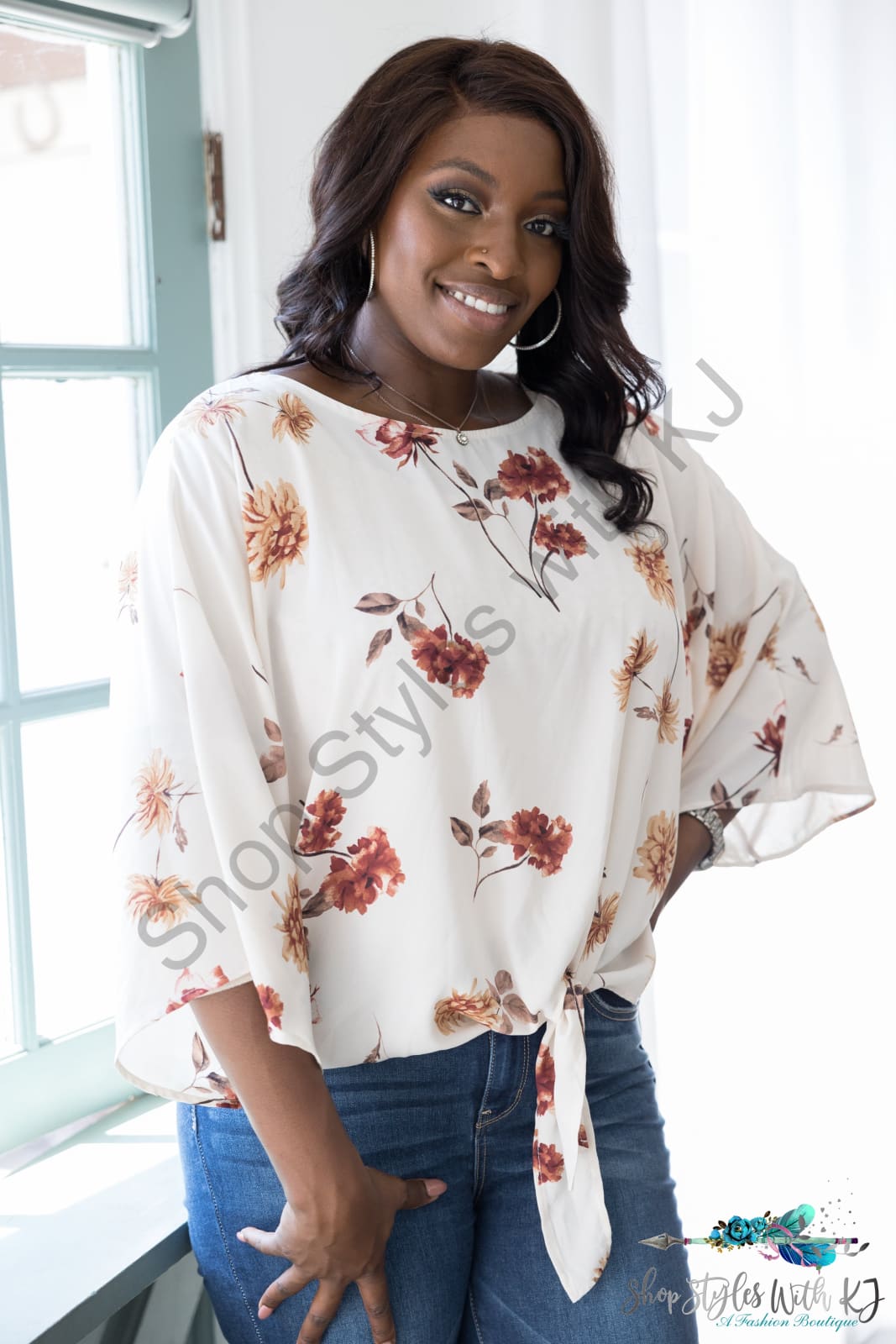 Serenity Front Tie Top Shirts & Tops