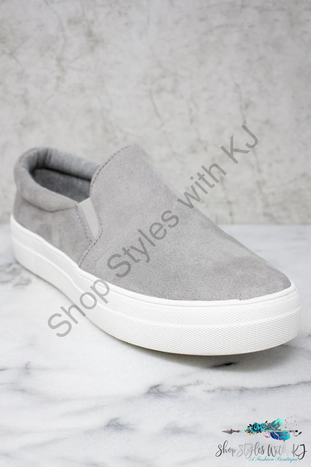 Slip Into Style On Sneakers - Grey Springintospring