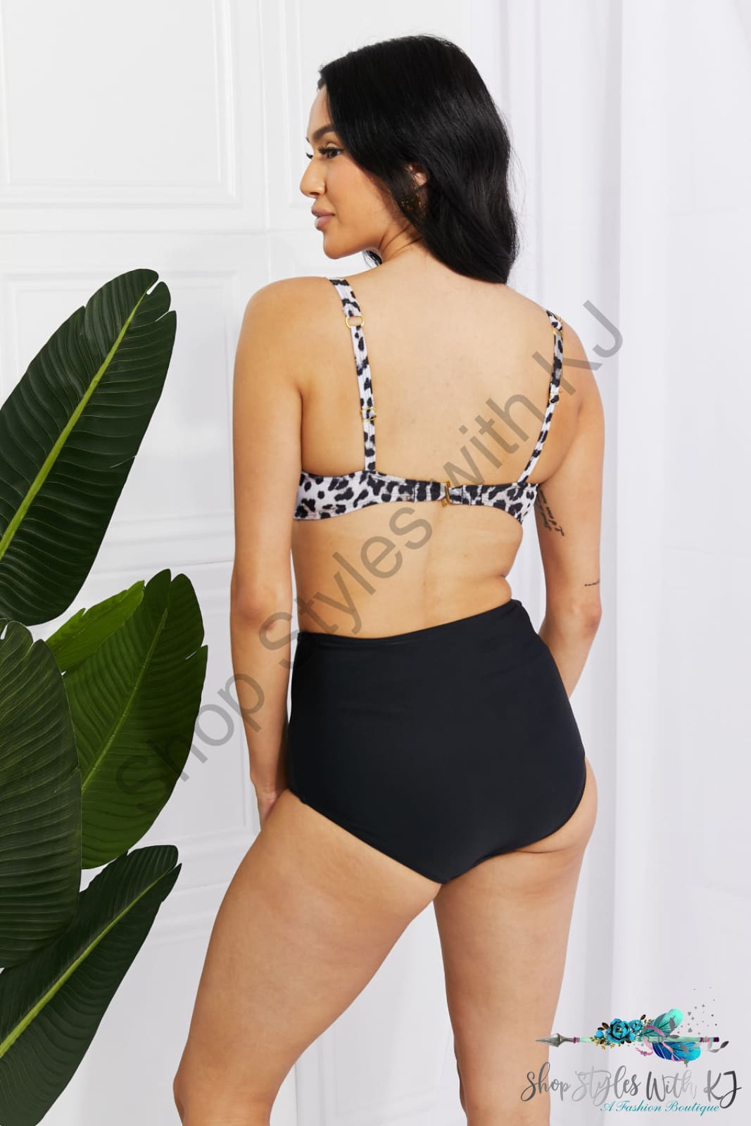 Take A Dip Twist High-Rise Bikini In Leopard Swimwear