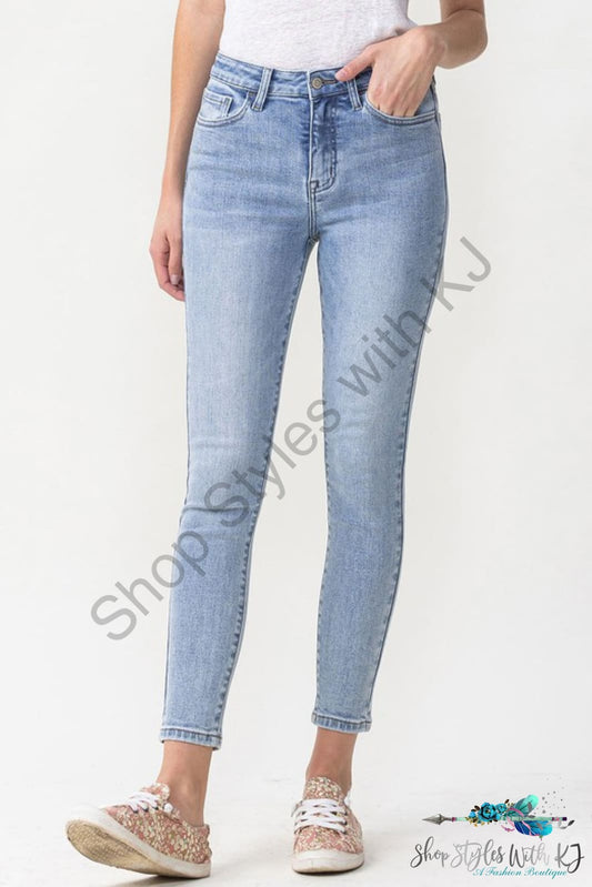 Talia High Rise Crop Skinny Jeans Light / 24 Pants