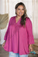 Urban Flare Top - Fuchsia Shirts & Tops