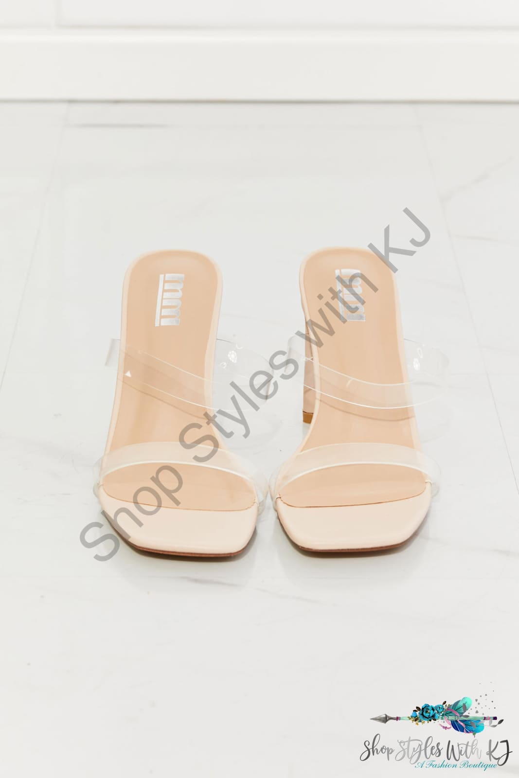 Walking On Air Transparent Double Band Heeled Sandal Shoes